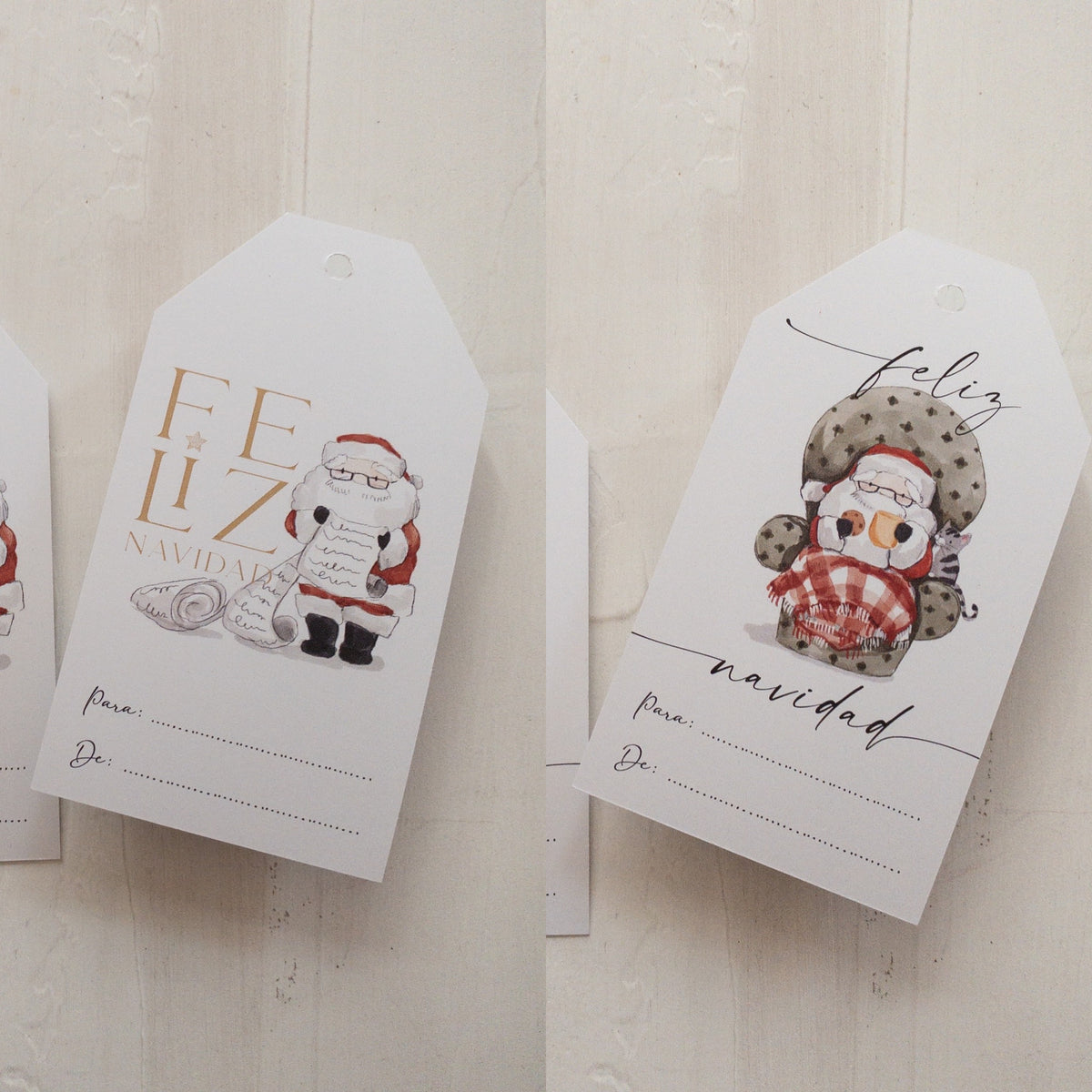 40 TAGS MIX 6X11 CM - VINTAGE SANTAS  / INGRESA EN LA FOTO PARA OPCIONES