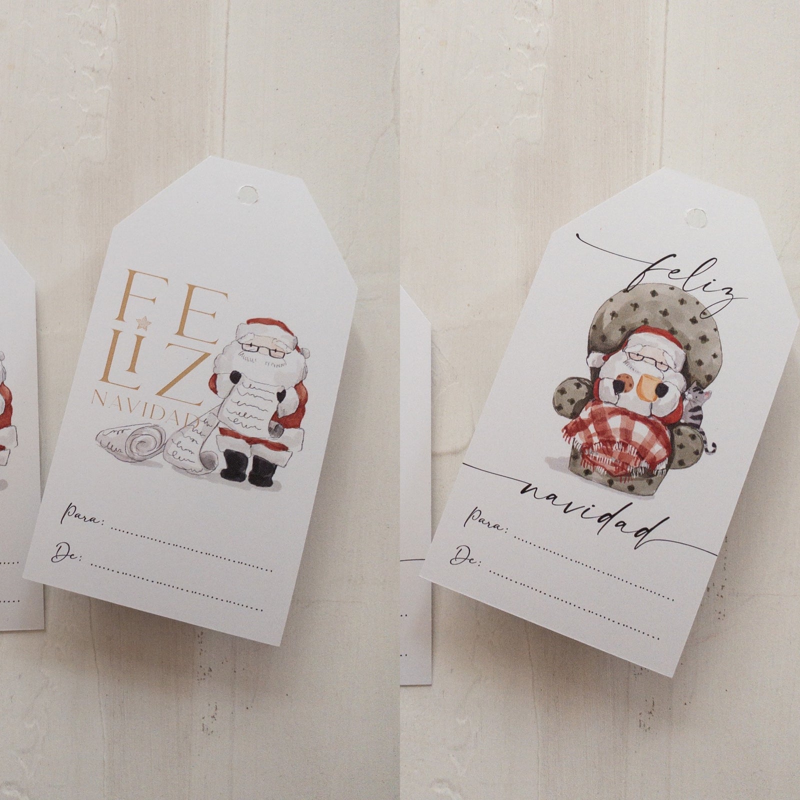 40 TAGS MIX 6X11 CM - VINTAGE SANTAS  / INGRESA EN LA FOTO PARA OPCIONES