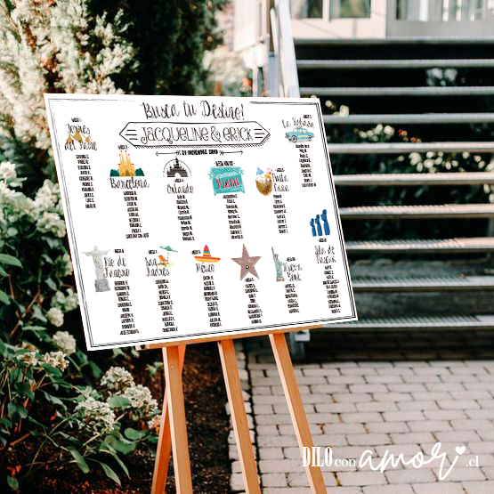 LISTA DE INVITADOS - LUGARES DEL MUNDO - NO INCLUYE ATRIL - PINCHA LA FOTO PARA MÁS INFO