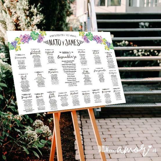 LISTA DE INVITADOS - VIÑAS - NO INCLUYE ATRIL - PINCHA LA FOTO PARA MÁS INFO