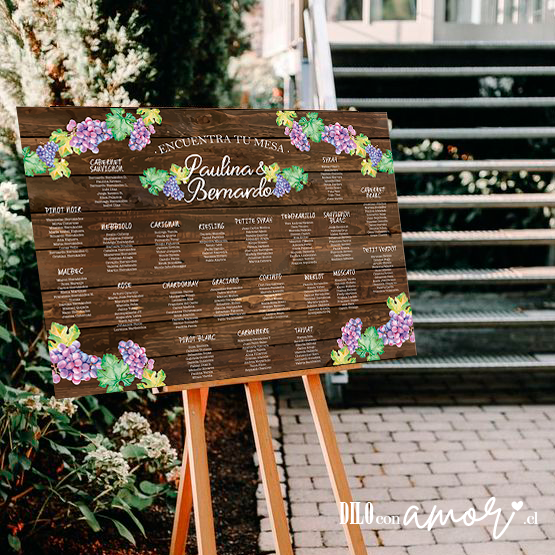 LISTA DE INVITADOS - VIÑEDOS- NO INCLUYE ATRIL - PINCHA LA FOTO PARA MÁS INFO