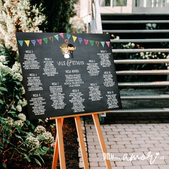 LISTA DE INVITADOS - BANDERINES - NO INCLUYE ATRIL - PINCHA LA FOTO PARA MÁS INFO