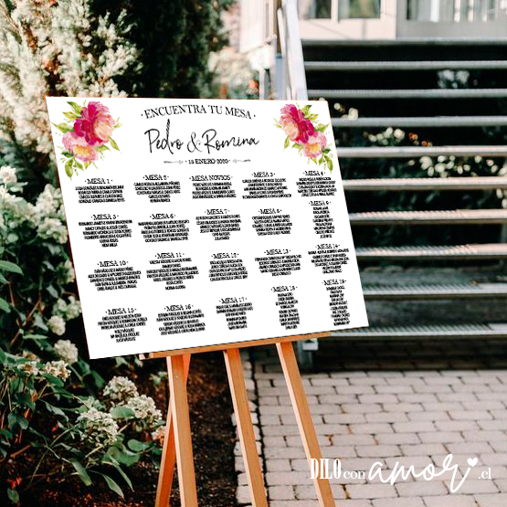 LISTA DE INVITADOS - RAMITOS - NO INCLUYE ATRIL - PINCHA LA FOTO PARA MÁS INFO