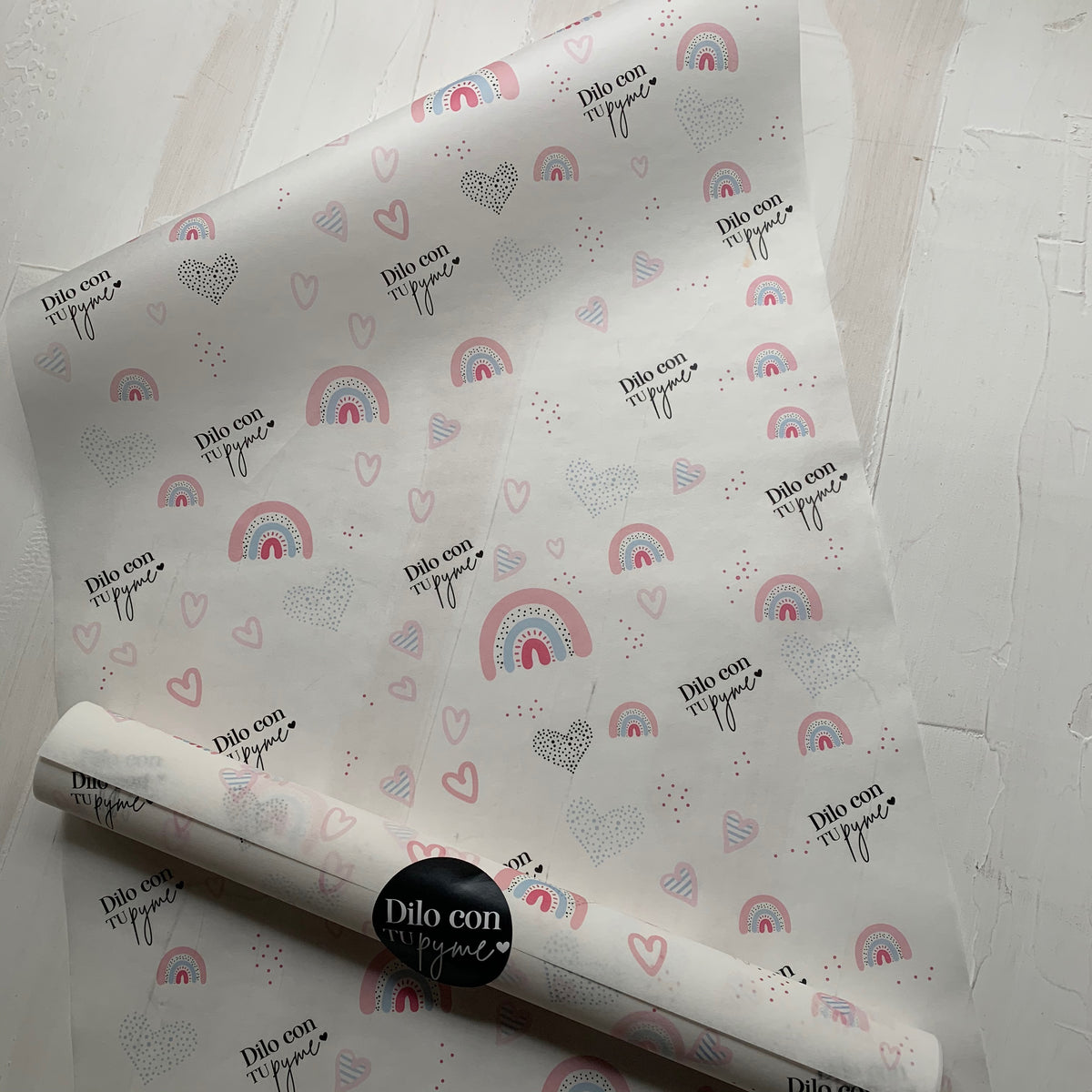 50 PAPEL MANTEQUILLA 33X50 CM - RAINBOW - CON LOGO + INFO PINCHANDO LA FOTO