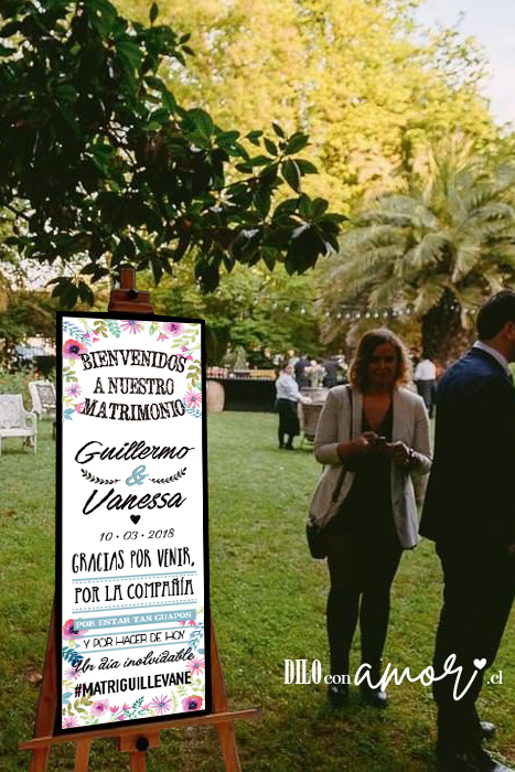 LETRERO 33X100 - ROMÁNTICO - NO INCLUYE ATRIL - PINCHA FOTO PARA MÁS INFO