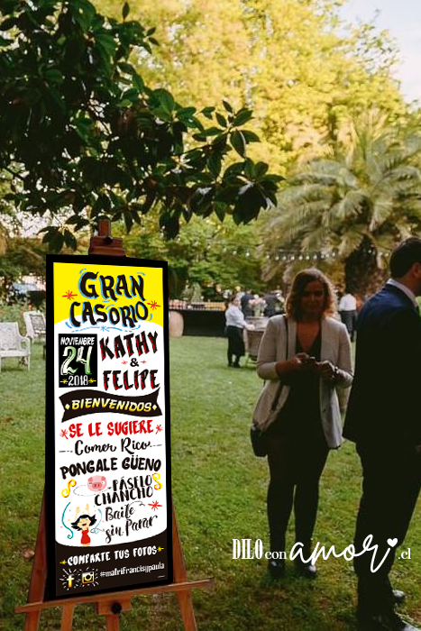 LETRERO 33X100 - GRAN CASORIO - NO INCLUYE ATRIL - PINCHA FOTO PARA MÁS INFO