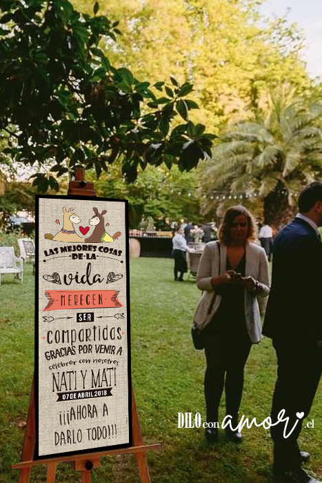 LETRERO 33X100 - DIBUJO PERSONALIZADO - NO INCLUYE ATRIL - PINCHA FOTO PARA MÁS INFO