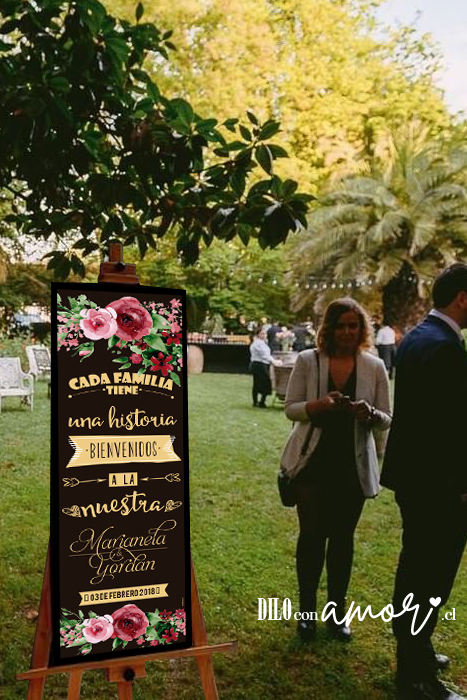 LETRERO 33X100 - CADA FAMILIA - NO INCLUYE ATRIL - PINCHA FOTO PARA MÁS INFO