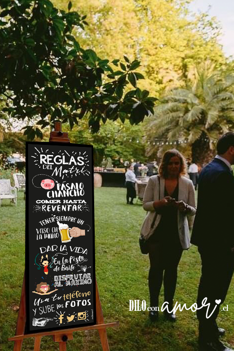 LETRERO 33X100 - REGLAS EN NEGRO - NO INCLUYE ATRIL - PINCHA FOTO PARA MÁS INFO