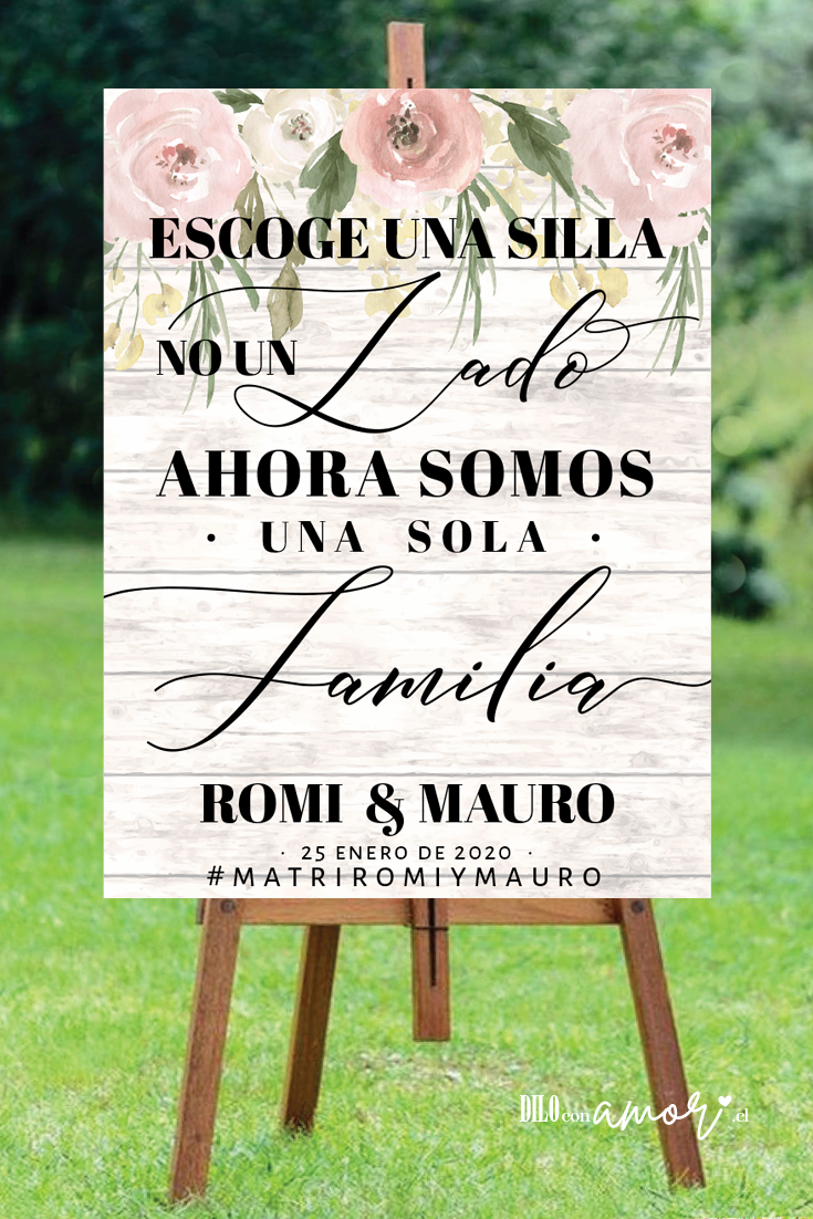 LETRERO 80X100 - FAMILIA - NO INCLUYE ATRIL