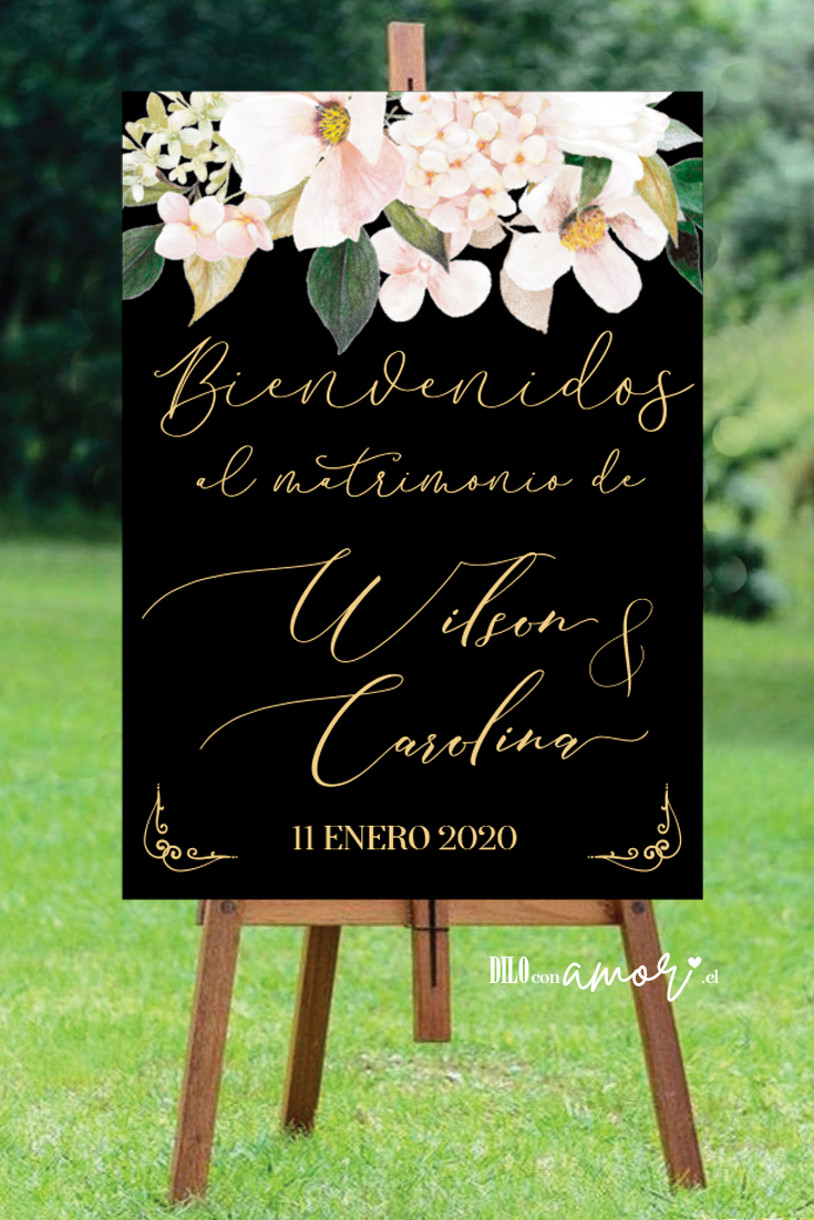 LETRERO 80X100 - SIMPLEMENTE BIENVENIDOS - NO INCLUYE ATRIL