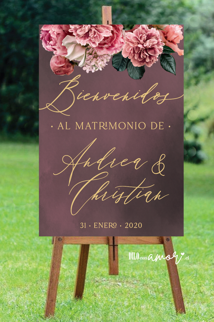 LETRERO 80X100 - PEONIAS - NO INCLUYE ATRIL