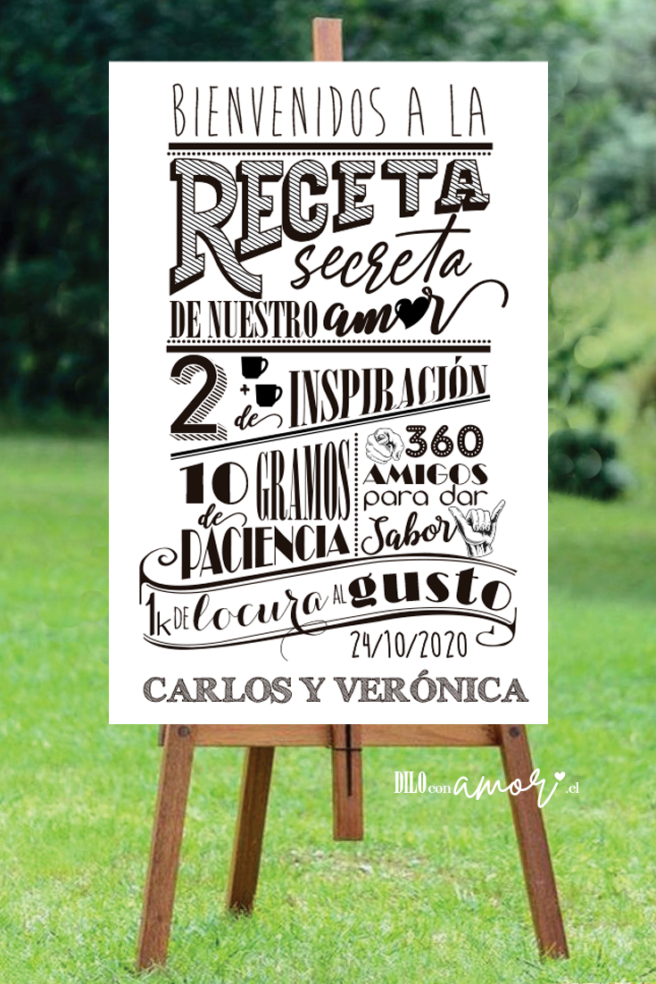 LETRERO 80X100 - RECETA - NO INCLUYE ATRIL