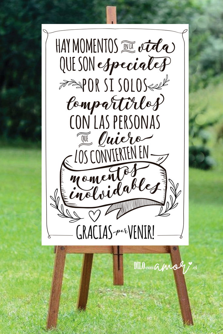 LETRERO 80X100 - HAY MOMENTOS EN LA VIDA BLANCO - NO INCLUYE ATRIL