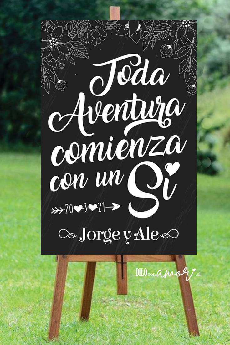 LETRERO 80X100 - TODA AVENTURA - NO INCLUYE ATRIL