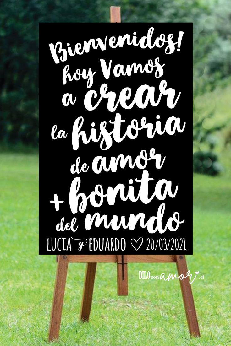 LETRERO 80X100 - VAMOS A CREAR LA HISTORIA - NO INCLUYE ATRIL