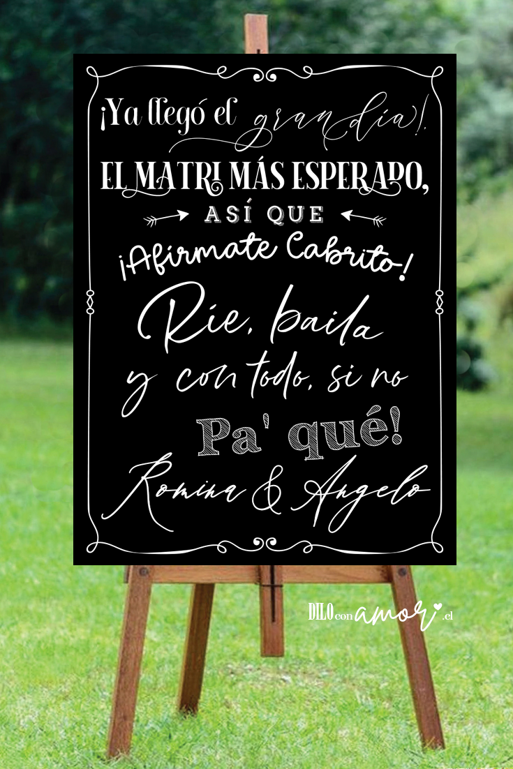 LETRERO 80X100 - CON TODO SINO PA&#39;QUE - NO INCLUYE ATRIL