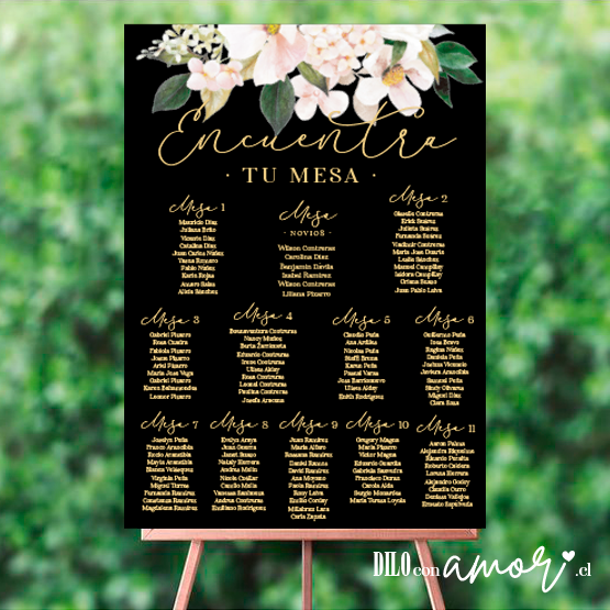 LISTA DE INVITADOS - RAMITO CLARO - NO INCLUYE ATRIL - PINCHA LA FOTO PARA MÁS INFO